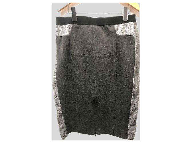 Autre Marque Falda Atos Lombardini Gris Oscuro Viscosa con Lentejuelas - vista 2