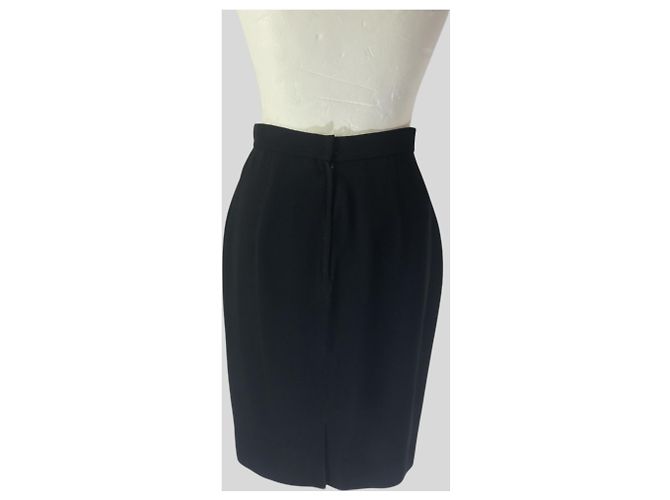 Autre Marque Falda de crepe negra Constance Saunders Talla 36 Negro - vista 2
