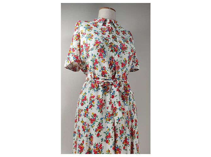 SéZane Blumenkleid aus Viskose Mehrfarben - Ansicht 2