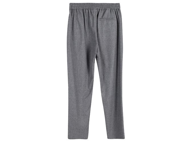 Stella Mc Cartney Pantalones rectos de lana gris de Stella McCartney - vista 2