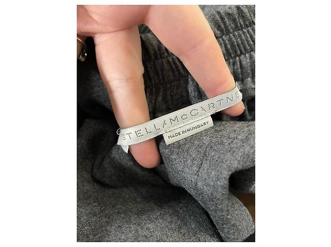 Stella Mc Cartney Pantalones rectos de lana gris de Stella McCartney - vista 6
