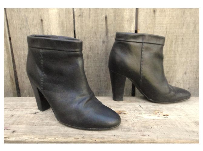 Botines Isabel Marant de cuero gris oscuro Gris antracita - vista 2