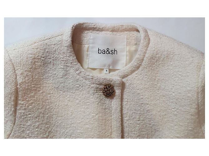 Ba&Sh Meredith Lady Tweed Jacke Ecru Weiß - Ansicht 7