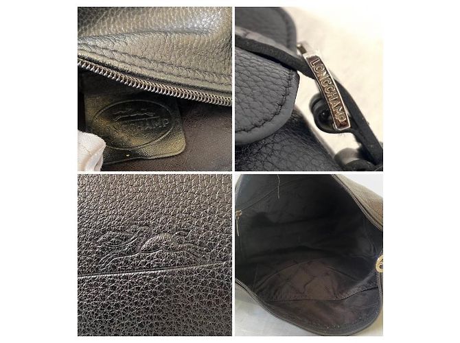 Borsa Longchamp in pelle nera Nero - vista 3