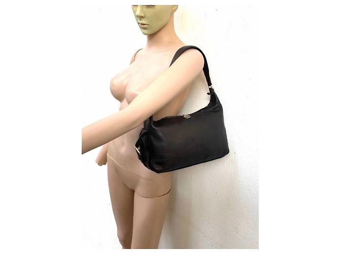 Borsa Longchamp in pelle nera Nero - vista 4