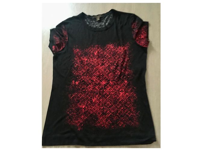 Camisetas Louis Vuitton Negro Roja Monograma - vista 6