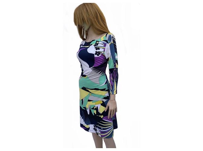 MITTELLANGES SEIDENKLEID von Emilio Pucci Mehrfarben - Ansicht 3