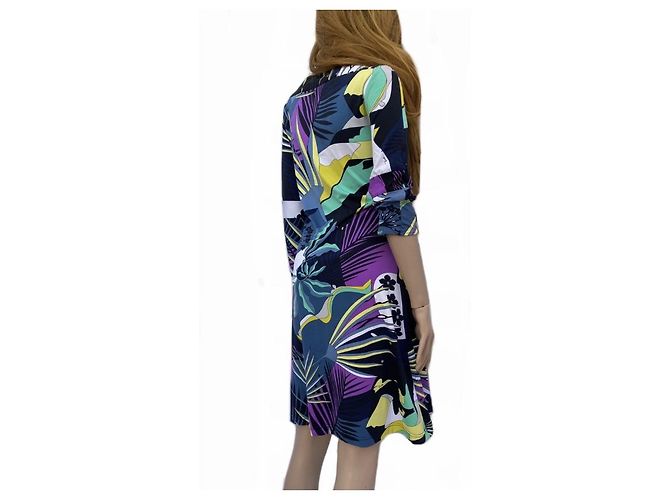 MITTELLANGES SEIDENKLEID von Emilio Pucci Mehrfarben - Ansicht 4
