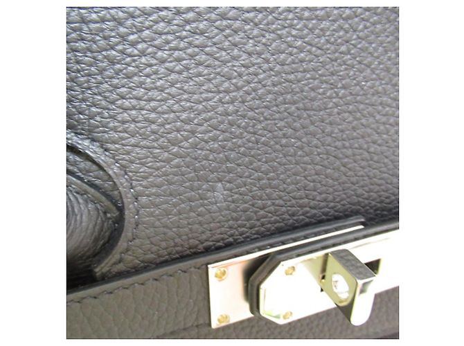 Hermès Pelle Togo Nera e Toile H Haut à Courroies 40 Nero - vista 11