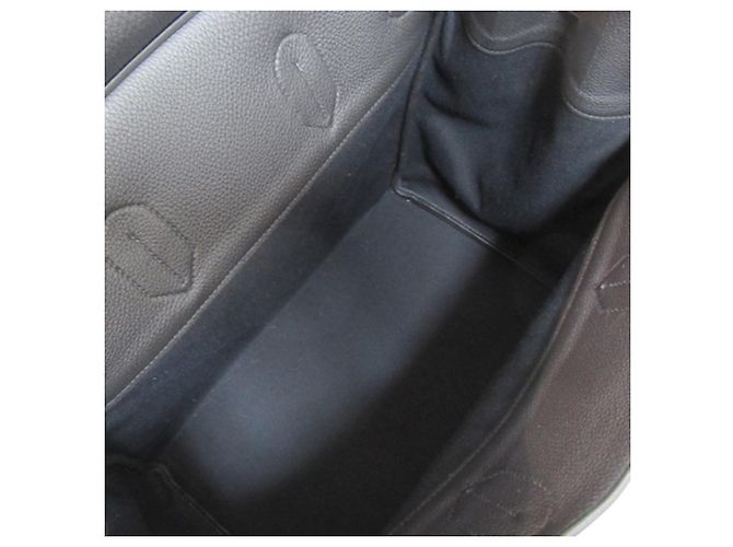Hermès Pelle Togo Nera e Toile H Haut à Courroies 40 Nero - vista 6