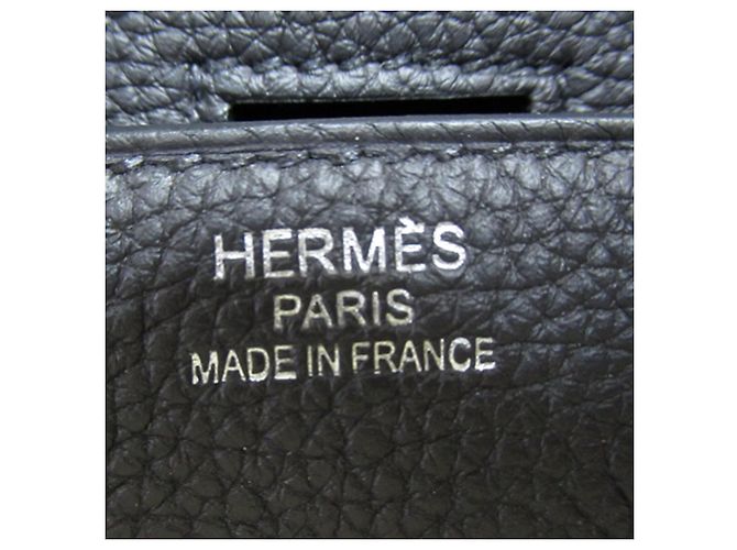 Hermès Pelle Togo Nera e Toile H Haut à Courroies 40 Nero - vista 7