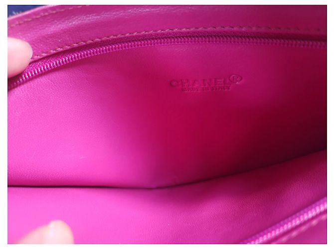 Pochette Chanel Beige in pelle d'agnello e pelo di pony - vista 5