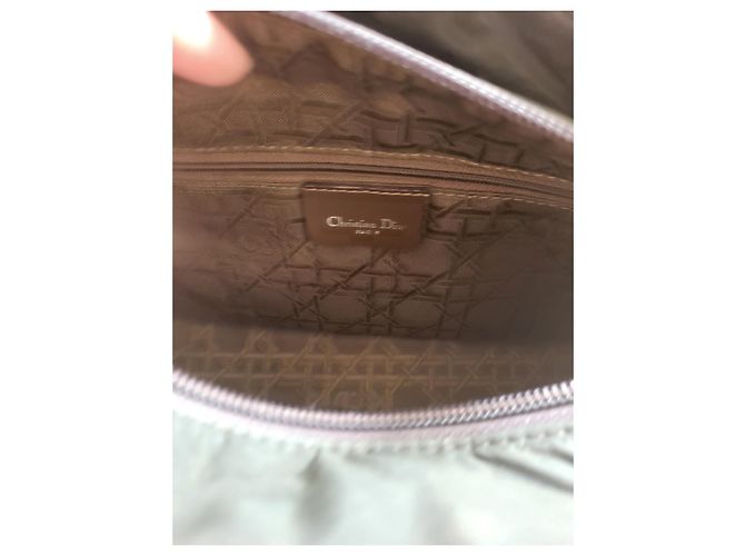 Borsa Christian Dior Lady Dior in nylon marrone - vista 6