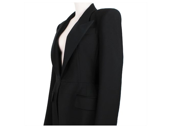 Alexander McQueen Satin Lapel Tailcoat - view 9