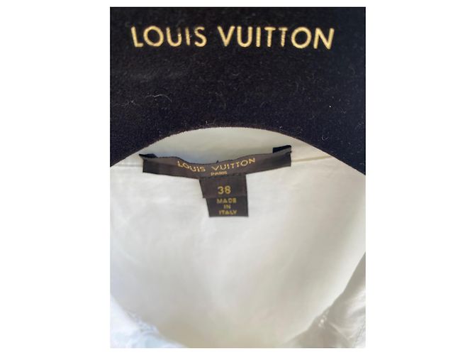 Vestido de encaje de algodón blanco Louis Vuitton - vista 4