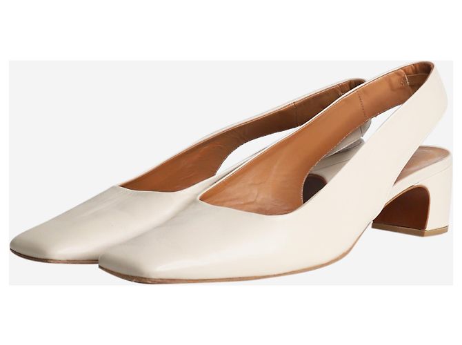 By Far Décolleté slingback in pelle neutra - taglia EU 40 - vista 2