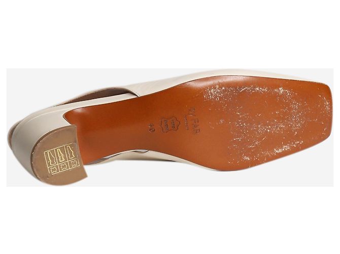 By Far Décolleté slingback in pelle neutra - taglia EU 40 - vista 5