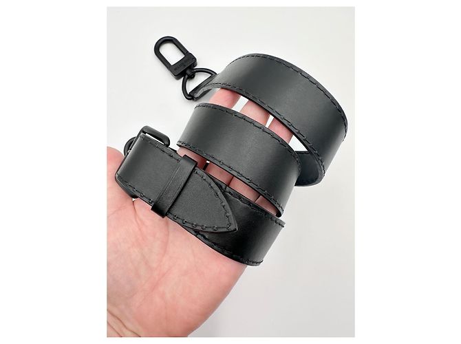 Maxi tracolla larga amovibile regolabile Louis Vuitton per borse viaggio messenger Nero - vista 11