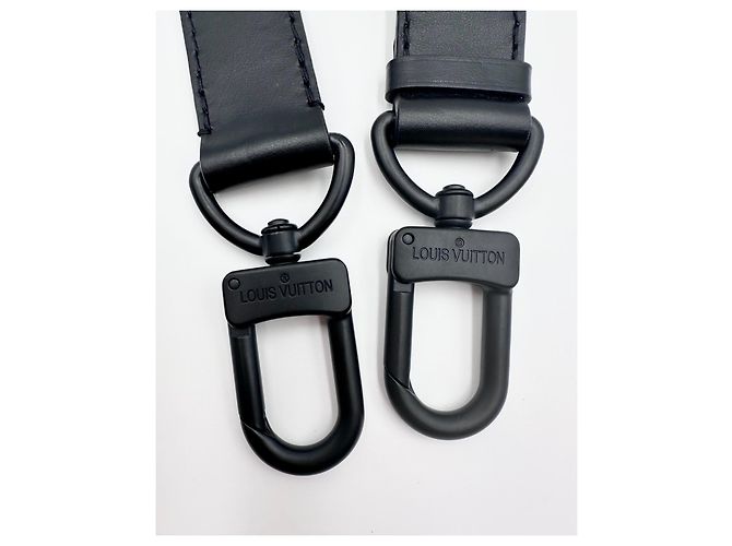 Maxi tracolla larga amovibile regolabile Louis Vuitton per borse viaggio messenger Nero - vista 3