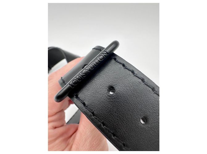 Maxi tracolla larga amovibile regolabile Louis Vuitton per borse viaggio messenger Nero - vista 5
