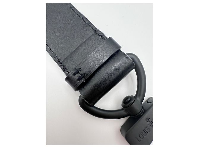 Maxi tracolla larga amovibile regolabile Louis Vuitton per borse viaggio messenger Nero - vista 6
