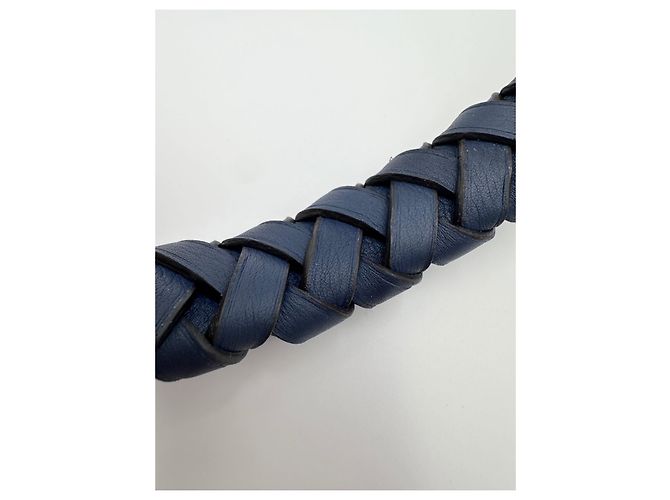 Manico Louis Vuitton pelle blu - vista 4