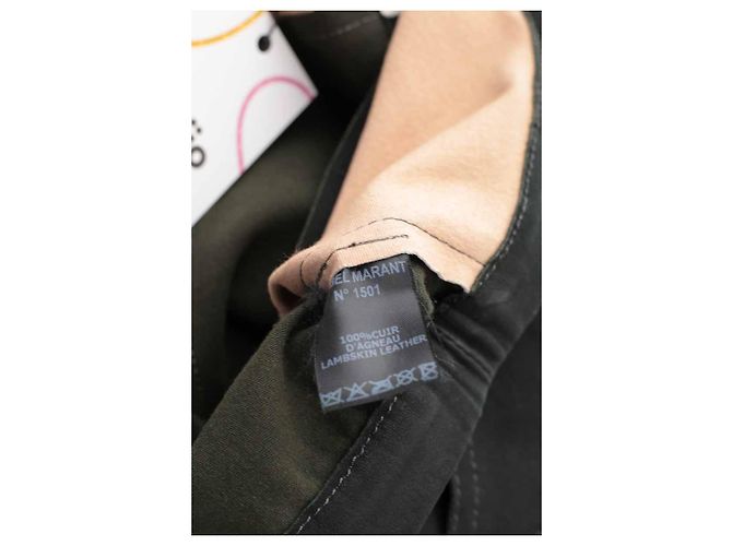 Isabel Marant Slim Lederhose Schwarz - Ansicht 6