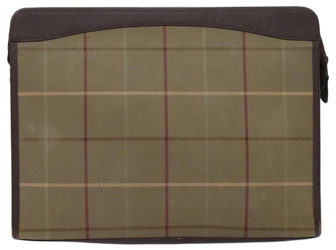 Autre Marque Burberrys Nova Check Pochette Tela Marrone Auth bs13823 - vista 2