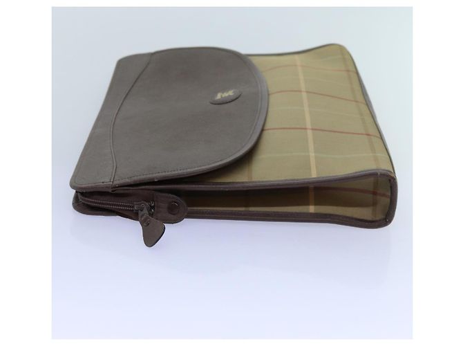 Autre Marque Burberrys Nova Check Pochette Tela Marrone Auth bs13823 - vista 4
