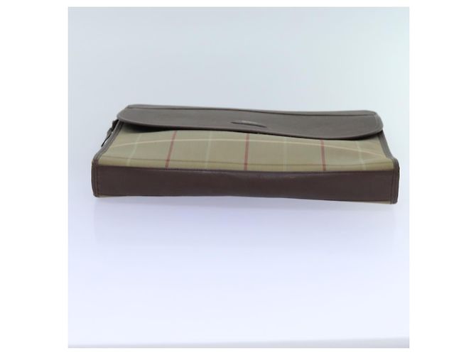 Autre Marque Burberrys Nova Check Pochette Tela Marrone Auth bs13823 - vista 6