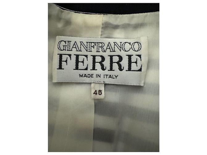 Vestido de verano Gianfranco Ferré de algodón a rayas blancas y azules - vista 9