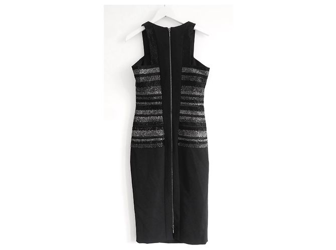 Vestido lápis preto bordado Amanda Wakeley - vista 2