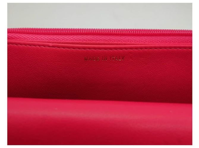 Chanel Wallet on Chain in pelle d'agnello rosa - vista 4