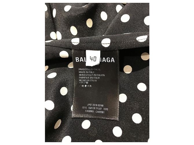 BALENCIAGA Tops T.Internacional L Seda Negro - vista 5