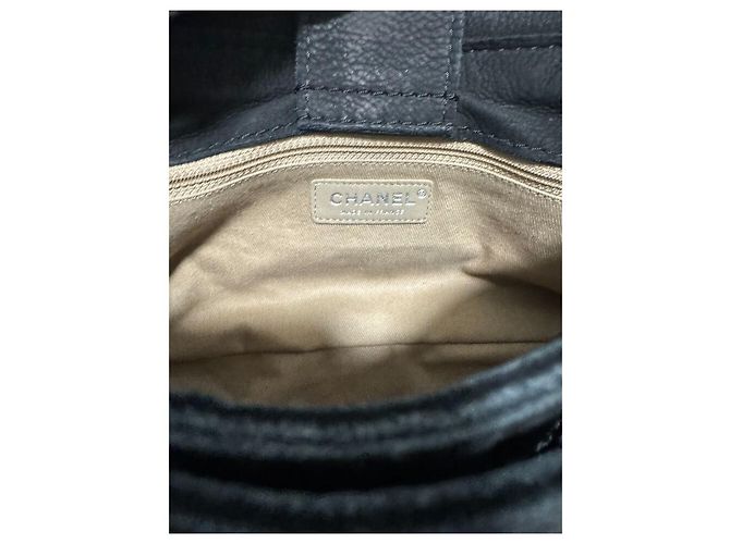 Borsa Messenger Chanel in pelle nubuck nera Nero - vista 10