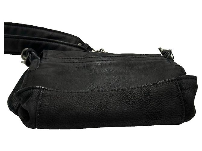 Borsa Messenger Chanel in pelle nubuck nera Nero - vista 19