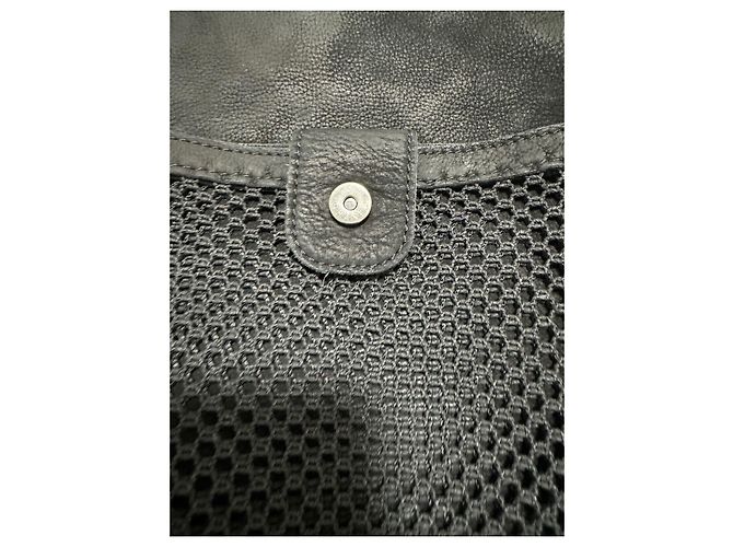 Borsa Messenger Chanel in pelle nubuck nera Nero - vista 6