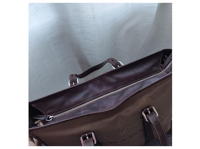 Tote Borsone da viaggio in tela Prada Beige - vista 3