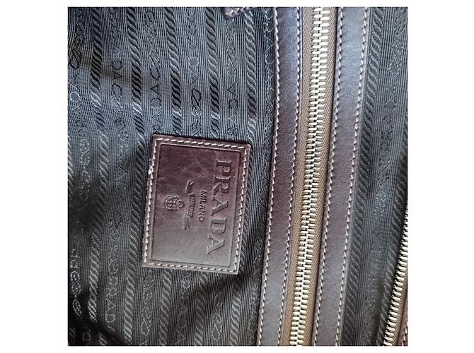 Tote Borsone da viaggio in tela Prada Beige - vista 5