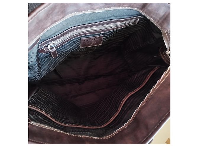 Tote Borsone da viaggio in tela Prada Beige - vista 6