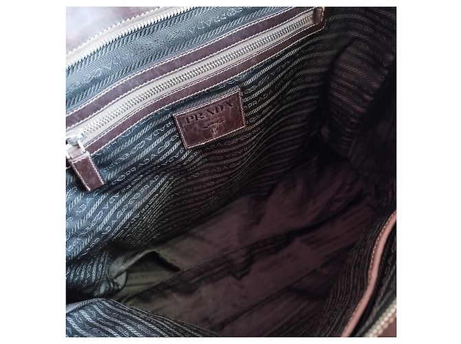 Tote Borsone da viaggio in tela Prada Beige - vista 8