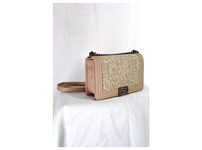 Borsa Chanel Large Dallas Cordoba Boy Beige - vista 2