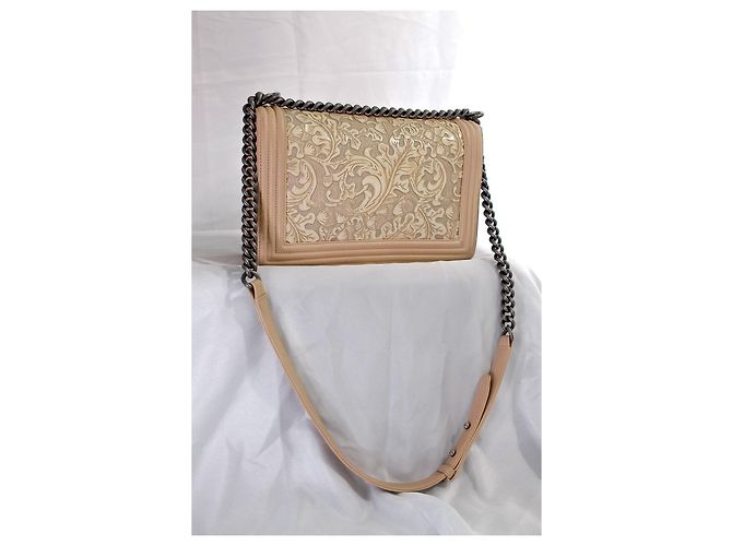 Borsa Chanel Large Dallas Cordoba Boy Beige - vista 3