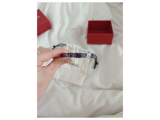 Bracciale Lancel - acciaio argentato e blu navy Argento - vista 3