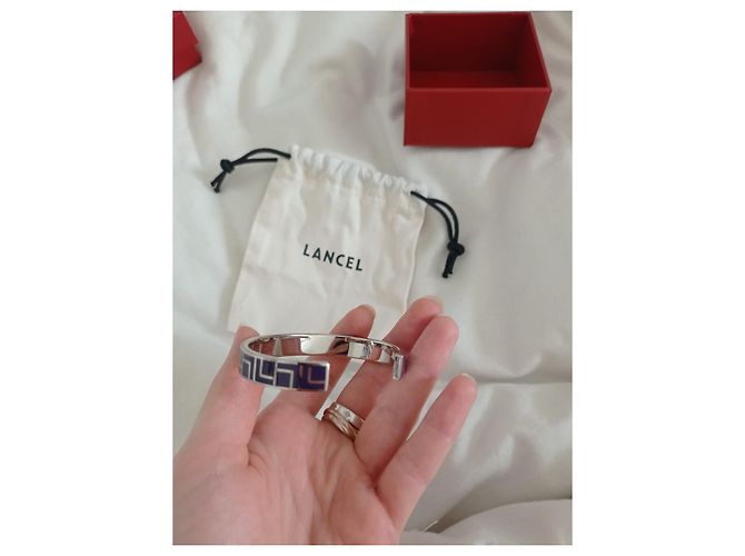 Bracciale Lancel - acciaio argentato e blu navy Argento - vista 4