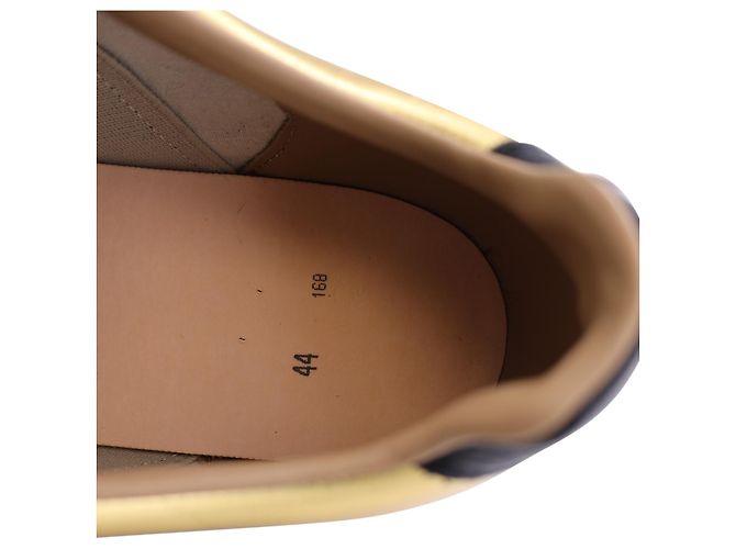 Maison Martin Margiela Sneakers stringate Maison Margiela Replica in pelle dorata e pelle scamosciata marrone - vista 9