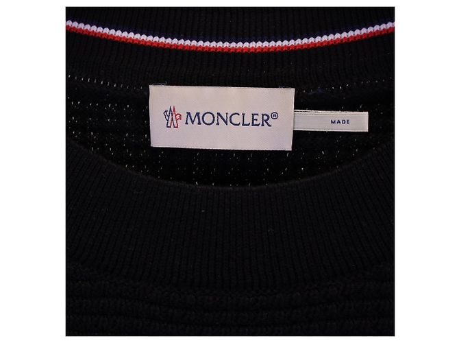 Waffelstrickpullover von Moncler aus marineblauer Baumwolle - Ansicht 2