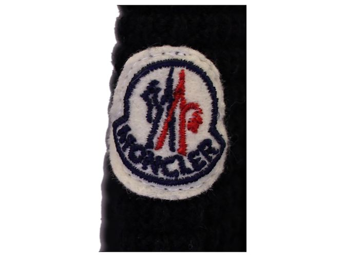 Waffelstrickpullover von Moncler aus marineblauer Baumwolle - Ansicht 3
