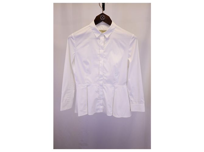 Camisa Burberry Peplum en algodón blanco - vista 4