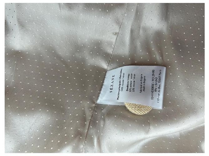 Sézane Jacken T.FR 42 Viskose Beige - Ansicht 5